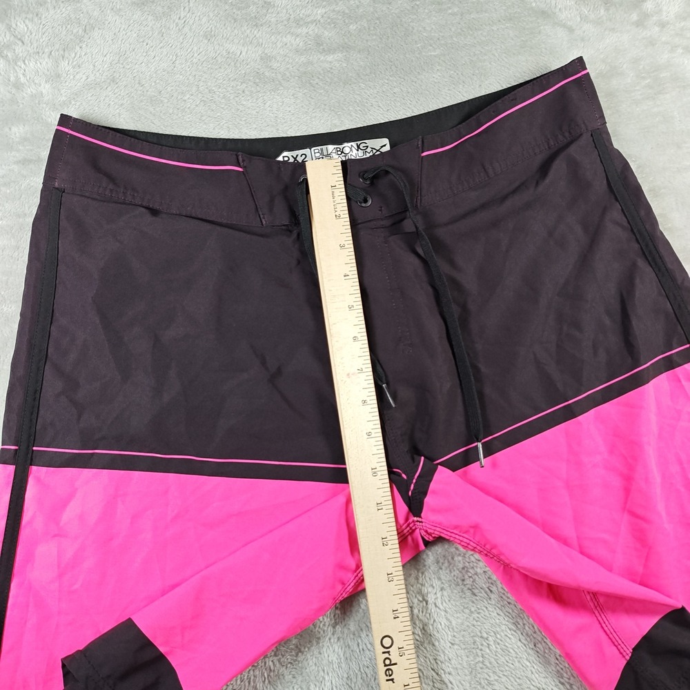 Billabong Board Shorts Men 36 Black Pink Platinum X PX2 Recycler Series Surf Y2K - Picture 5 of 10